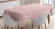 Simplistic Whirlpool Pastel Pink Design Printed Tablecloth Home Decor