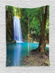 Asia Thailand Jungle Trees Design Printed Wall Tapestry Home Decor