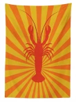 Aquatic Lobster Lines Design Printed Tablecloth Home Decor