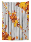 Fall Maple Leafs Tree Design Printed Tablecloth Home Decor