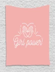 Simple Design Lettering Girl Power Pattern Printed Wall Tapestry