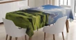 Summer Pasture Grassy Hills Design Printed Tablecloth Home Decor