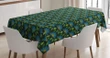 Petals On Dark Design Printed Tablecloth Home Decor