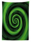 Abstract Spirals Green Design Printed Tablecloth Home Decor