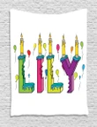 Joyful Letters Birthday Design Printed Wall Tapestry Home Decor