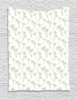 Tropic Coconut Palms On White Pattern Printed Wall Tapestry