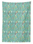 Tulips Daisy Lily Blooms Design Printed Tablecloth Home Decor