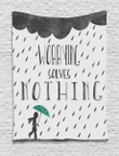 Worrying Solves Nothing Rain Pattern Printed Wall Tapestry