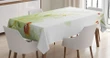 Retro Grunge Swirl Petal Design Printed Tablecloth Home Decor