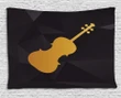 Instrument Silhouette Design Printed Wall Tapestry Home Decor