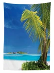 Caribbean Relaxing Tropic Design Printed Tablecloth Home Decor