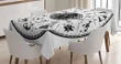 Black White Zodiac Design Printed Tablecloth Home Decor