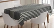 Minimalist Stripes Dark Gray Design Printed Tablecloth Home Decor