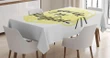 Hand Drawn Sun Romance Design Printed Tablecloth Home Decor