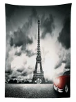 Eiffel Tower Cloudy Day Design Printed Tablecloth Home Decor