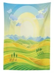 Sunny Rural Scenery Design Printed Tablecloth Home Decor