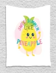 Summer With Eyes Pineapple Pattern Printed Wall Tapestry