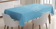 Romantic Wedding Pale Blue Design Printed Tablecloth Home Decor