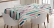 Avant-garde Color Stripes Design Printed Tablecloth Home Decor