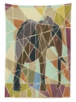 Mosaic Animal Pattern Design Printed Tablecloth Home Decor