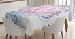 Peace Sign And Swirls Design Printed Tablecloth Home Decor