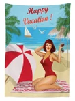 Red Bathing Suits Design Printed Tablecloth Home Decor