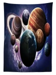 Milky Way Planets Space Design Printed Tablecloth Home Decor
