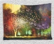 Mysterious Trees Birds Design Printed Wall Tapestry Home Decor
