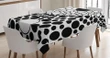 Abstract Retro Dots Black And White Design Printed Tablecloth Home Decor