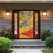 Retro Watercolor Printed Door Cover Home Decor