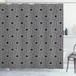Spiraling Effect Hexagons Printed Shower Curtain Home Decor