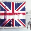 Country Culture Old Flag Pattern Printed Shower Curtain Home Decor