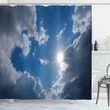 Vibrant Sun Clear Sky Printed Shower Curtain Home Decor