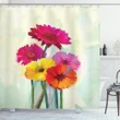 Oil Painting Flowers Printed Shower Curtain Home Decor
