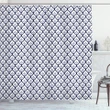 Delftware Scales Design Little Pattern Printed Shower Curtain Home Decor