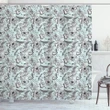 Bugs And Daises Flowers Pattern Printed Shower Curtain Home Decor