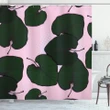 Tropical Foliage On Pink Pattern Printed Shower Curtain Home Decor