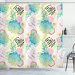 Flourish Foliage Summer Watercolor Pattern Printed Shower Curtain Home Decor
