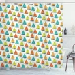 Colorful Windboats On Sea Little Pattern Printed Shower Curtain Home Decor