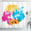 Hawaii Hibiscus Flower Printed Shower Curtain Home Decor