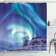 Aurora Borealis Iceland Printed Shower Curtain Home Decor