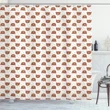 Bear And Bee Cartoon Little Pattern Printed Shower Curtain Home Decor