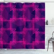 Dark Colored Trippy Pink Pattern Printed Shower Curtain Home Decor