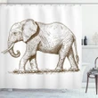 Safari Wild Animals Art Pattern Printed Shower Curtain Home Decor