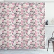 Floral Arrangement Motif Printed Shower Curtain Home Decor