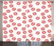 Red Lipsticks Kiss Marks Window Curtain Door Curtain Home Decor