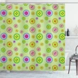 Abstract Button Pattern Printed Shower Curtain Home Decor