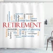 Word Cloud Concept Colorful Pattern Printed Shower Curtain Home Decor