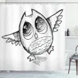 Sad Owl Animals Printed Shower Curtain Home Decor