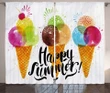 Ice Cream Cones Dessert Summer Window Curtain Door Curtain Home Decor